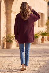Curly Rib Relaxed Front Pocket Cardigan