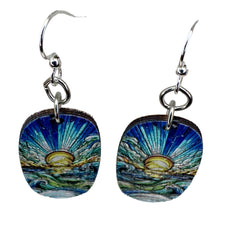 Mosaic Ocean Blossom Earrings #219