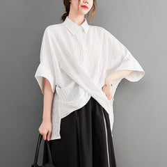 Relaxed Plus-Size Longline Shirt