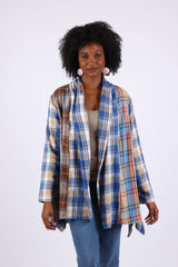 Soft Tone Plaid Cardigan: Flannel in Patchwork
