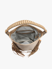 Sav Distressed Hobo Bag w/ Fringe Detail | M2350