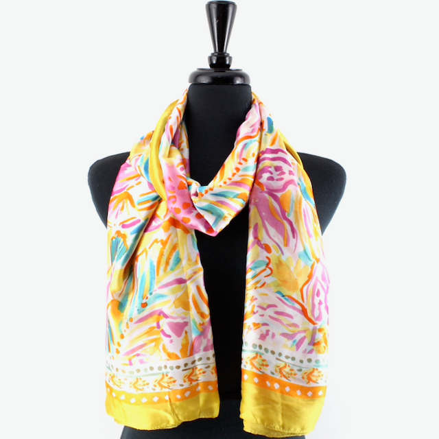S25049 Freesia Satin-Feel Lightweight Scarf