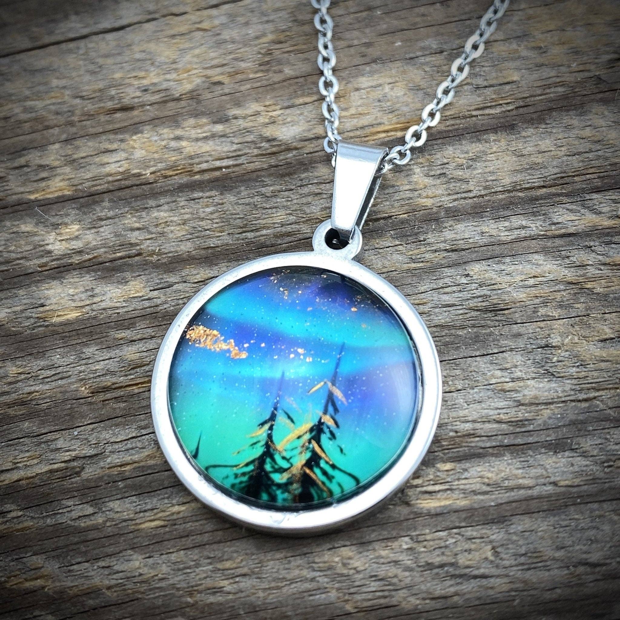Northern Lights "Tree Tops" Pendant, petite