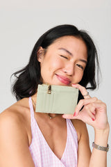 WL1991 Sia Zip Card Holder Wallet – Compact Vegan Leather