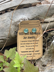 1923-1933 Ball Mason jar stud earrings