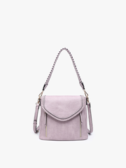 M2167 Lorelei Double Zip Crossbody – Whipstitch Trim