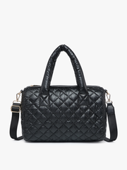 Trista Quilted Nylon Satchel Tote Bag | M2400