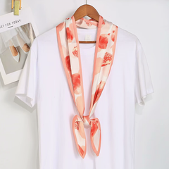 S26127 Fruit Pattern 100% Polyester Skinny Scarf