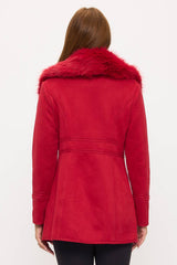 CLASC0010: Luxe Faux Fur-Collar Tailored Coat