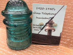 Vintage Telephone Insulators sterling silver stud earrings