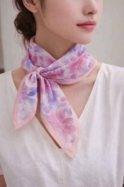S26098 100% Polyester Lightweight Square Scarf