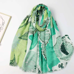 S26016 100% Polyester Lightweight Printed Scarf