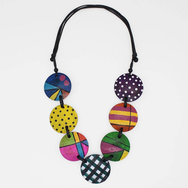 Colorful Rhea Disc Necklace