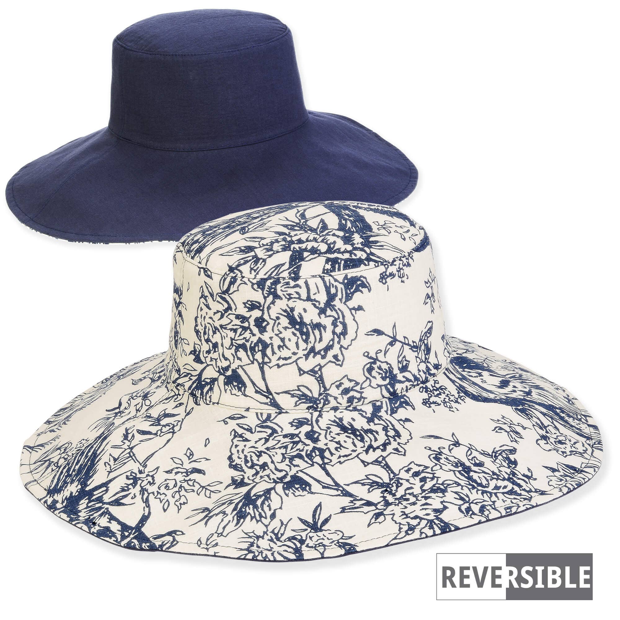 Navy, Cotton Floppy, Brim 4.5"