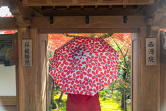 Cherry Pop Red Floral Bottle Umbrella