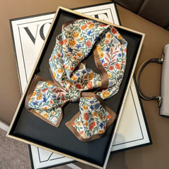 S26087 100% Silk Skinny Scarf