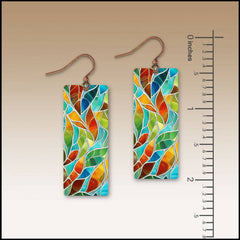 Seaglass Mosaic Banner Handmade Earrings