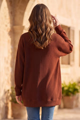 Curly Rib Relaxed Front Pocket Cardigan