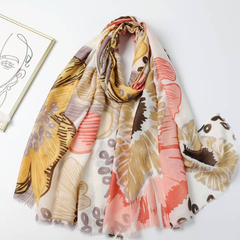 S26016 100% Polyester Lightweight Printed Scarf