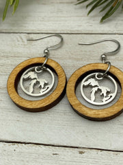 Great Lakes Wooden Hoop Earrings