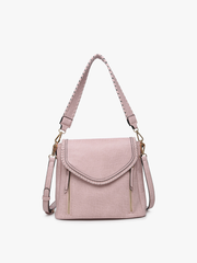 M2167 Lorelei Double Zip Crossbody – Whipstitch Trim