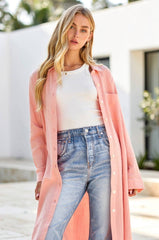 Breathable Cotton Button-Down Duster