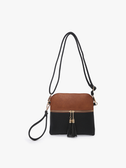 Tara Double Zip Crossbody/Wristlet Bag | M1785