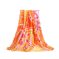 S26070 100% Polyester Satin-Like Lightweight Printed Scarf