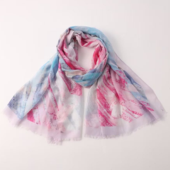 S26013 100% Polyester Lightweight Printed Scarf