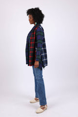 Bold Plaid Cardigan in Patchwork: Heritage Flannel