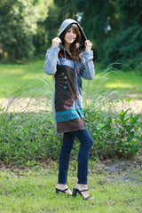 Embroidered Retro Hippie Jacket with Embroidery