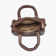 Trista Quilted Nylon Satchel Tote Bag | M2400