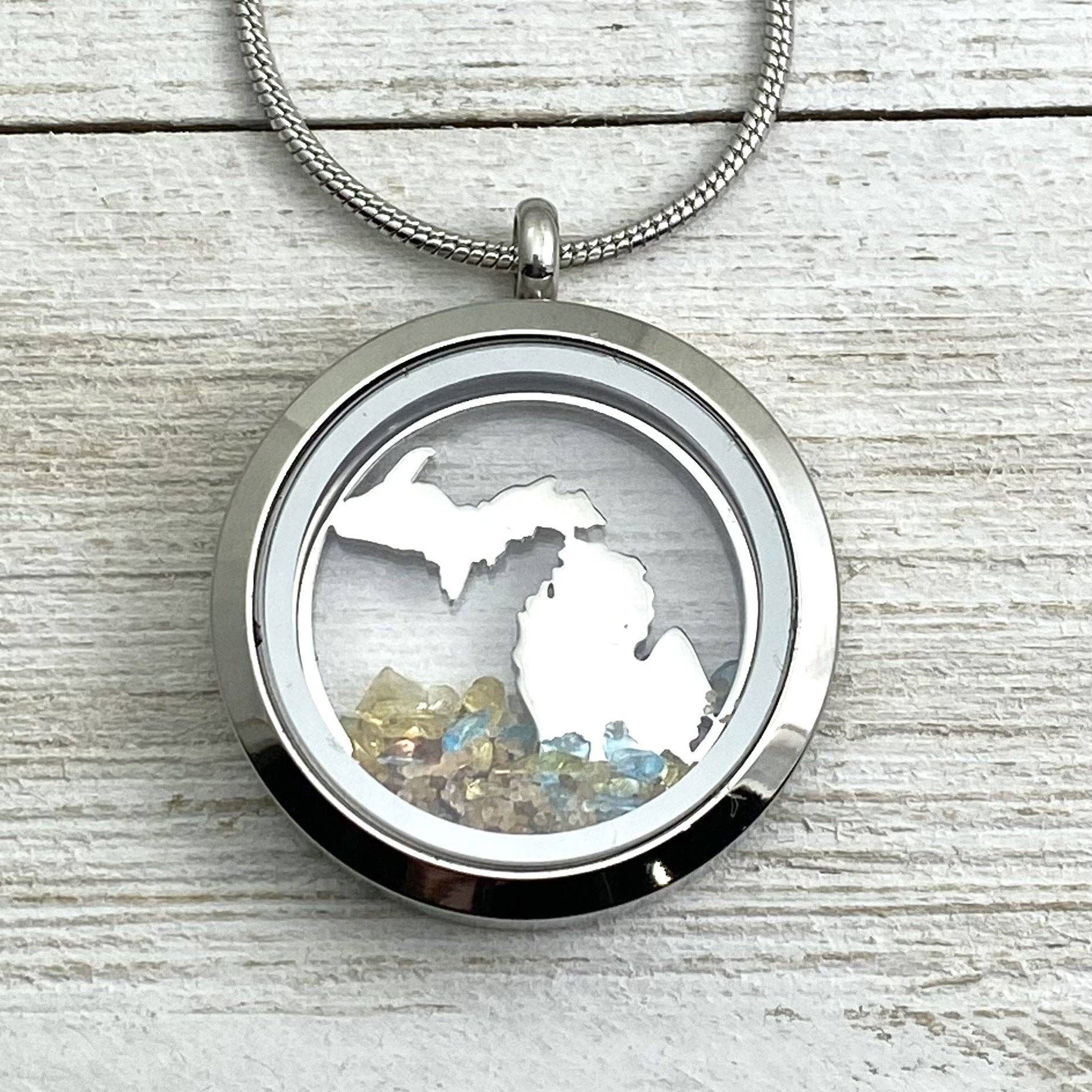 Michigan Glass Locket