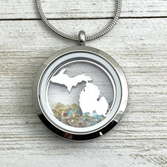 Michigan Glass Locket