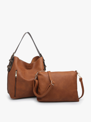 M1816A Alexa 2-in-1 Hobo Bag w/Dual Zip Compartments