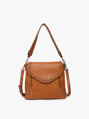 M2167 Lorelei Double Zip Crossbody – Whipstitch Trim