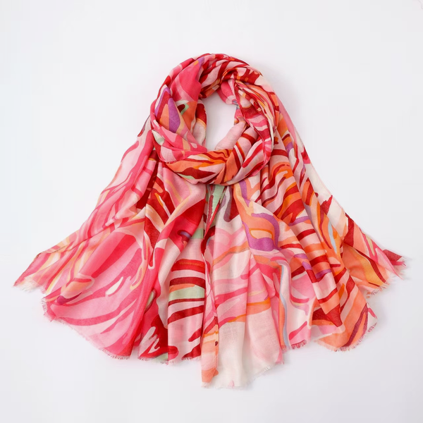 S26015 100% Polyester Lightweight Printed Scarf