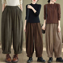 Plus-Size Relaxed Wide-Leg Pants