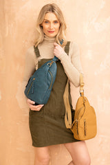 Nikki Dual Compartment Crossbody Sling Bag | M2342