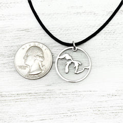 Great Lakes Outline Pendant, large, petite, mini