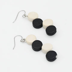 Black and White Eva Dangle Earrings