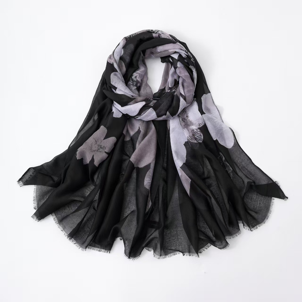 S26006 100% Polyester Lightweight Printed Scarf