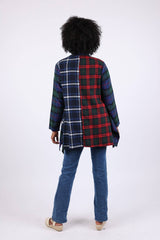 Bold Plaid Cardigan in Patchwork: Heritage Flannel