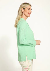 FDJ Long Sleeve Eyelet Tunic in Patina 7359797