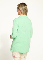 FDJ Long Sleeve Eyelet Tunic in Patina 7359797