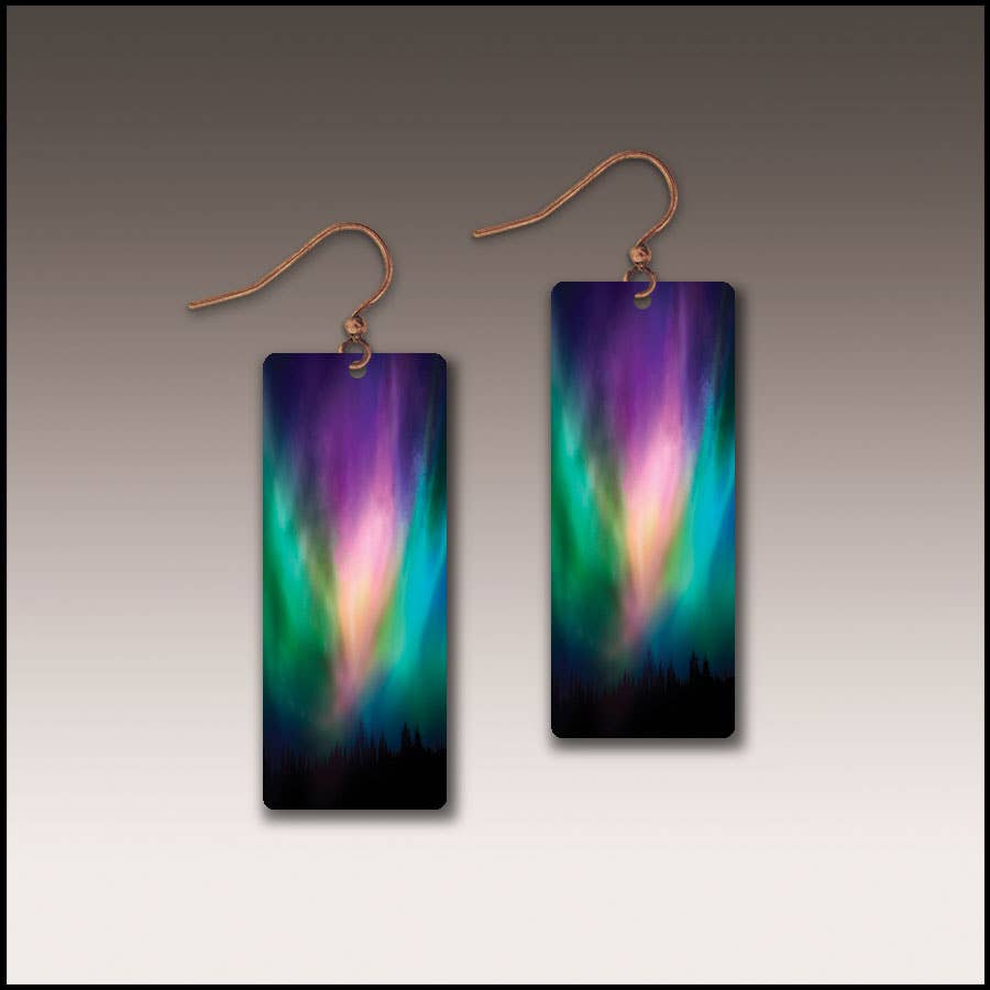 Northern Lights Flowerbud Banner Handmade Earrings