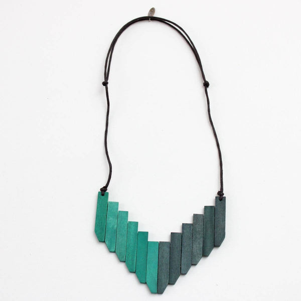 Gray and Teal Ella Necklace