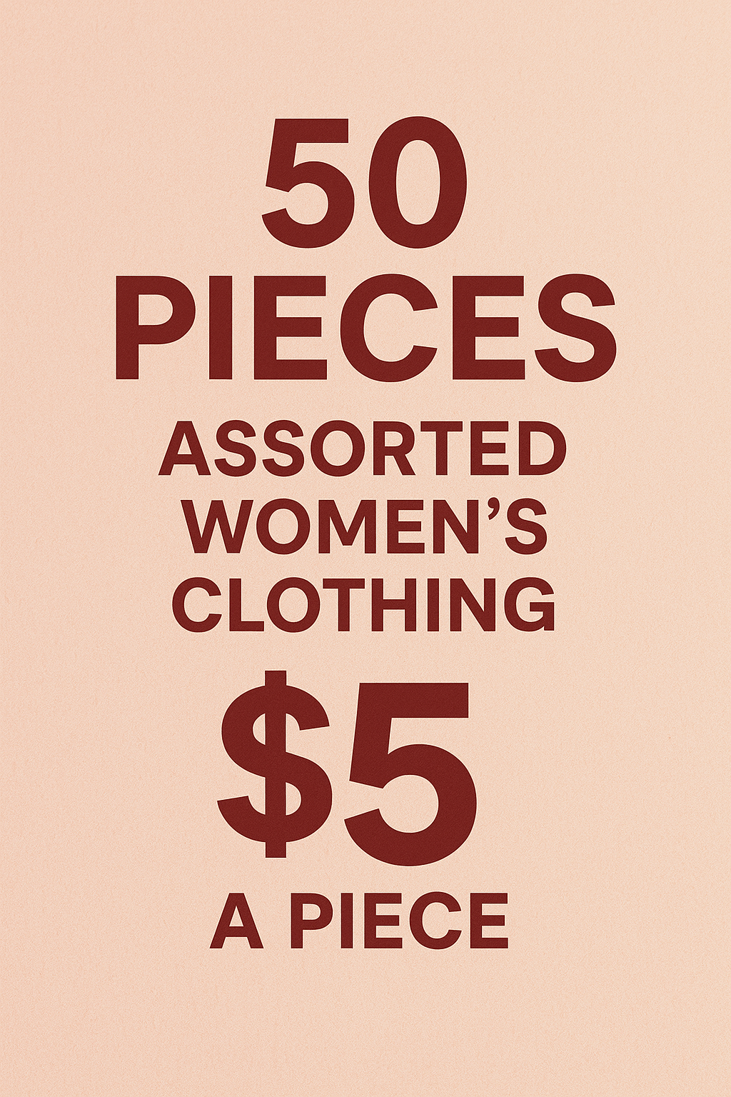 Assorted 50 piece packs- Women