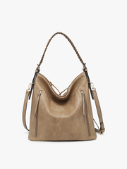 Sav Distressed Hobo Bag w/ Fringe Detail | M2350