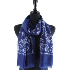S26044 Paisley Pattern Polyester Lightweight Print Scarf